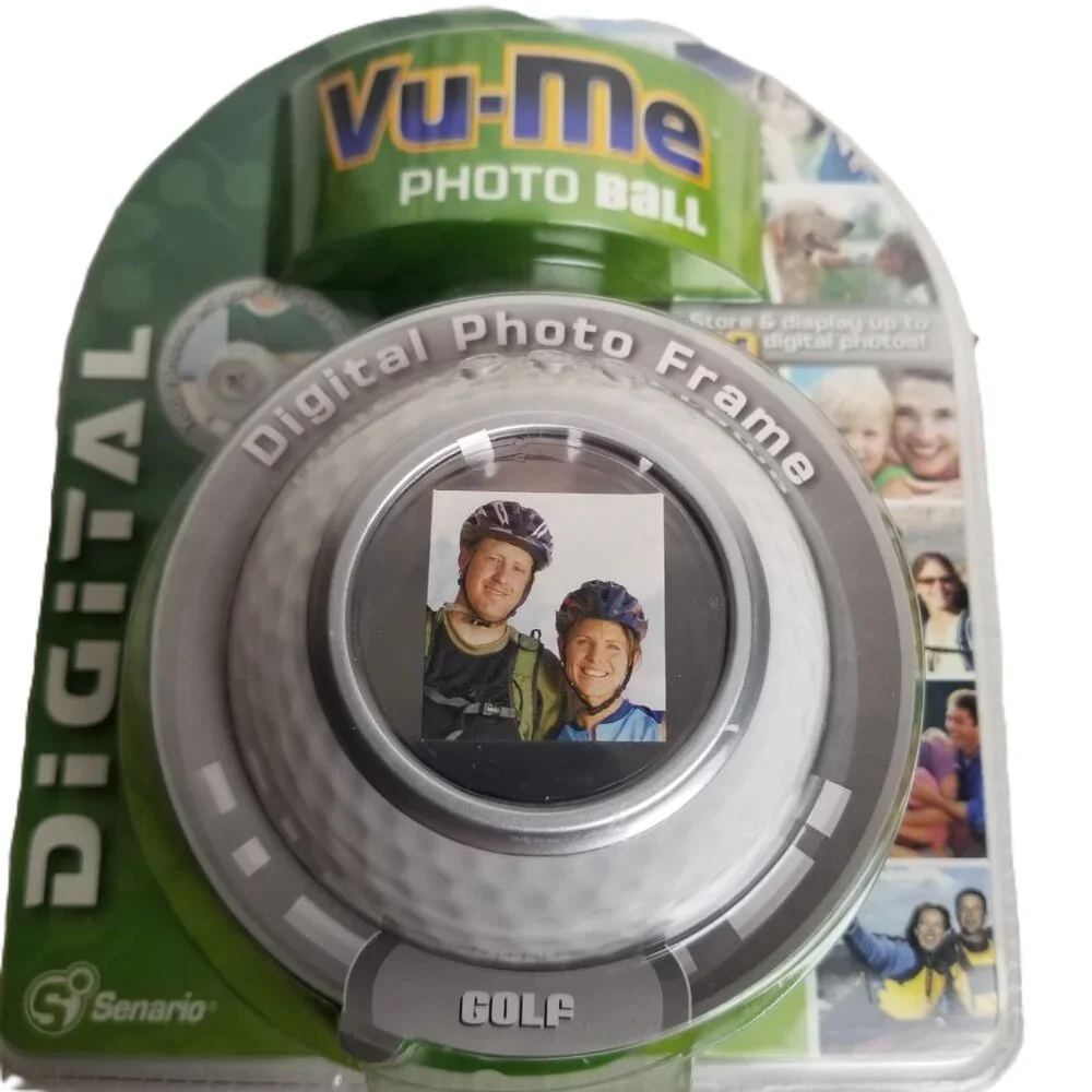 Senario Vu-Me Digital Photo Ball Golf Silver Gift Display 70 Photos Unique Gift